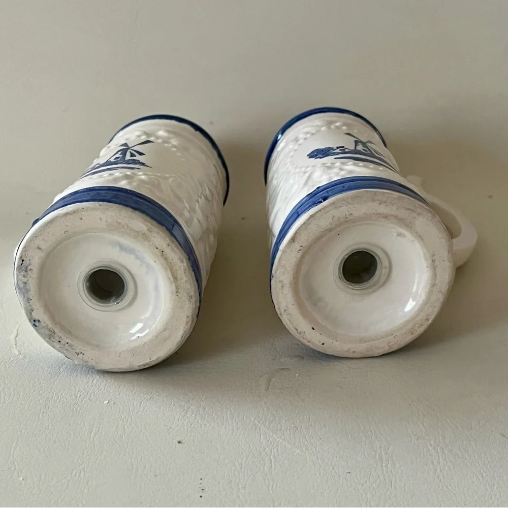 Blue and White Ceramic salt and pepper shakers